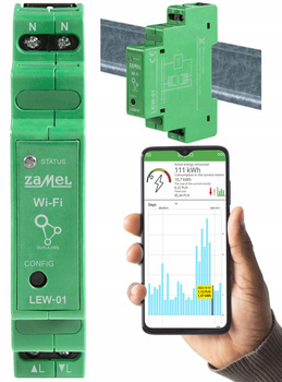 Monitor Energii elektrycznej 16A 1F WiFi LEW-01