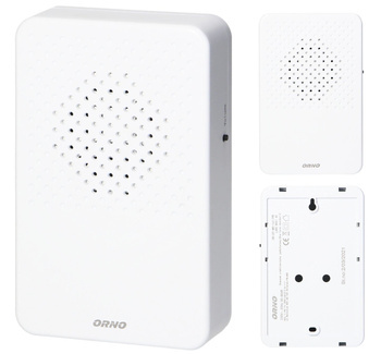 Dzwonek Przewodowy do Drzwi LARK MAXI Sieciowy 230V Jednotonowy Śnieżnobiał