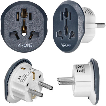 Uniwersalny Adapter Przejściówka Podróżna Europejska BE/DE/NL/RU