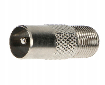 Przejściówka Telewizyjna Adapter Złącze Antenowe Wtyk-TV / Gniazdo SAT-F